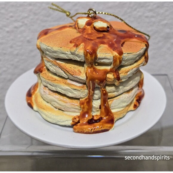 Cracker Barrel Christmas Ornaments 6 Pc Lot Pancakes Syrup Butter Coffee Biscuit - Picture 3 of 7